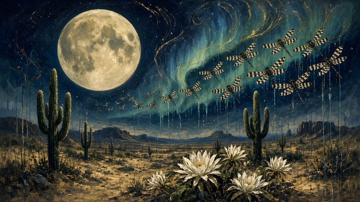 Aurora Dragonflies art print