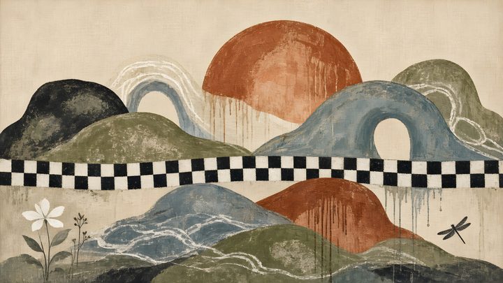 Checkerboard Mesa Setting Sun art print