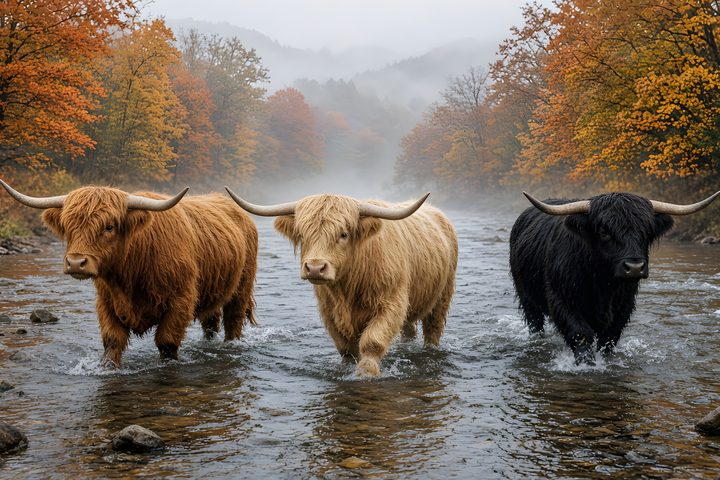 Highland Autumn Creek art print
