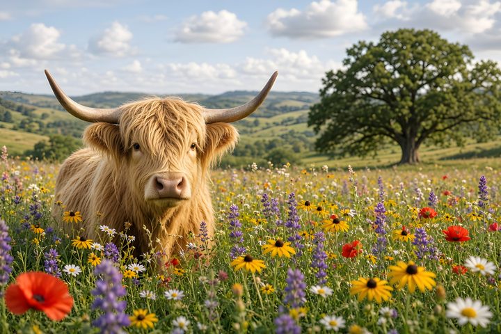 Highland Wildflower Meadow art print