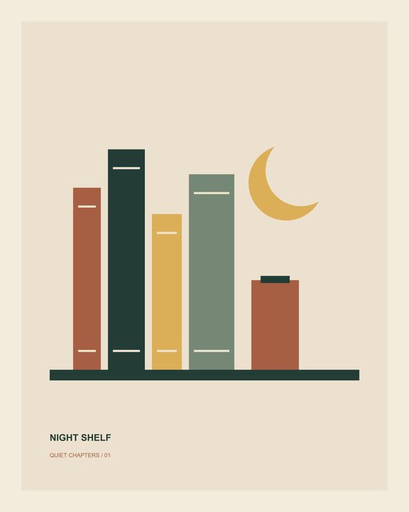 Night Shelf art print
