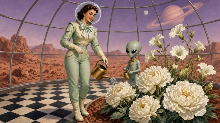 Space-Age Botanist art print