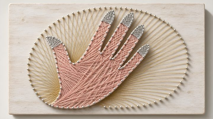 String Art Manicure art print